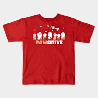 Think pawsitive Kids T-Shirt